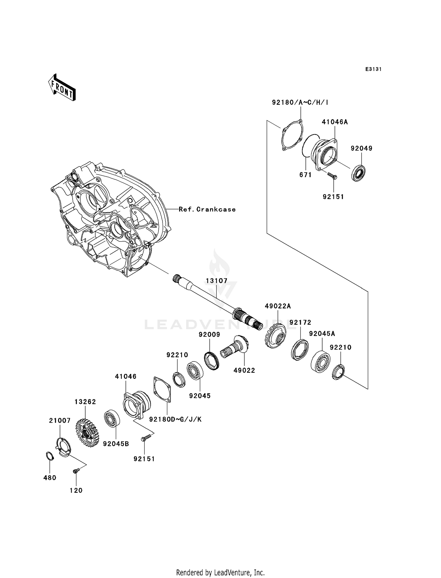 FRONT BEVEL GEAR
