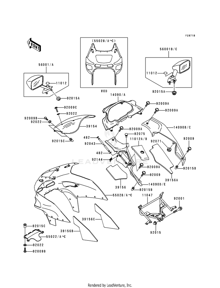 Cowling (Zx600-E6) Schematic