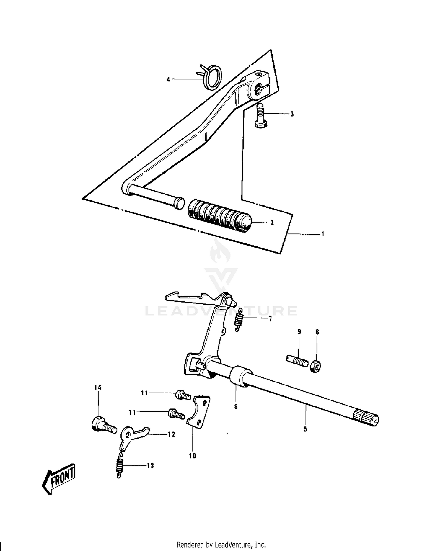 GEAR CHANGE MECHANISM ('74-'75)