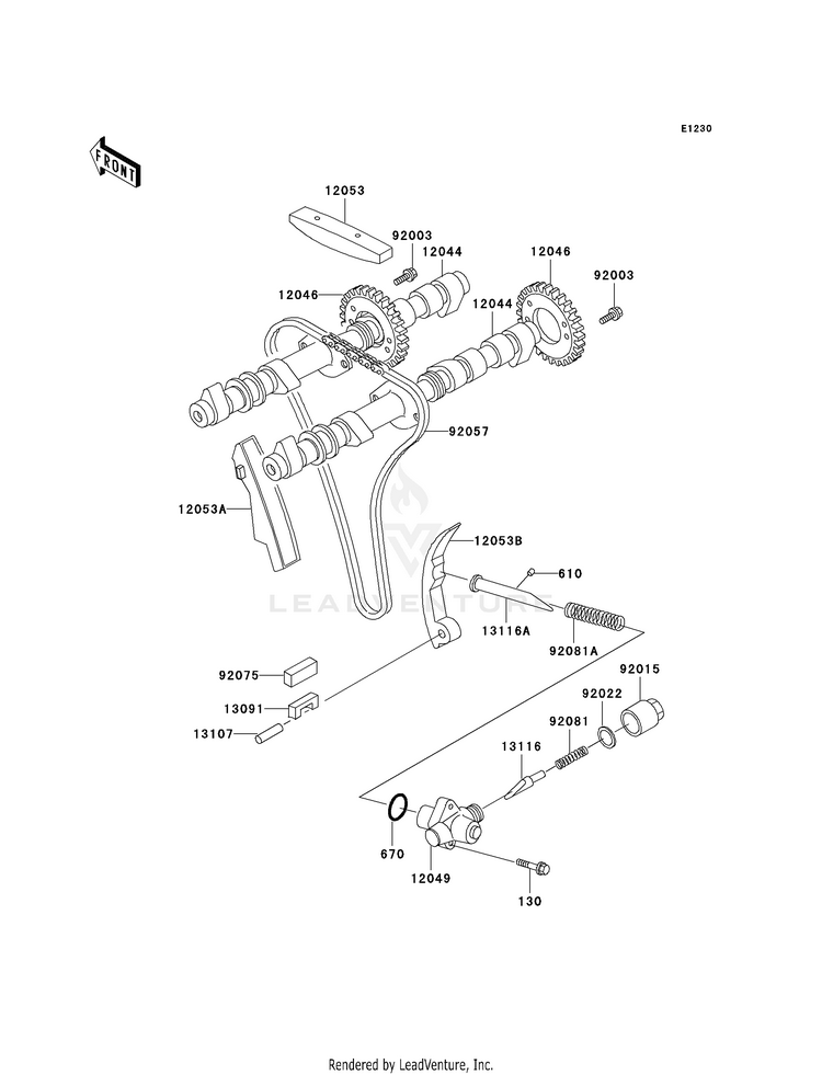 Camshaft(S)/Tensioner Schematic