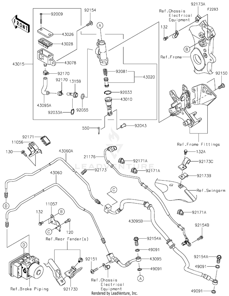 Rear Master Cylinder Schematic