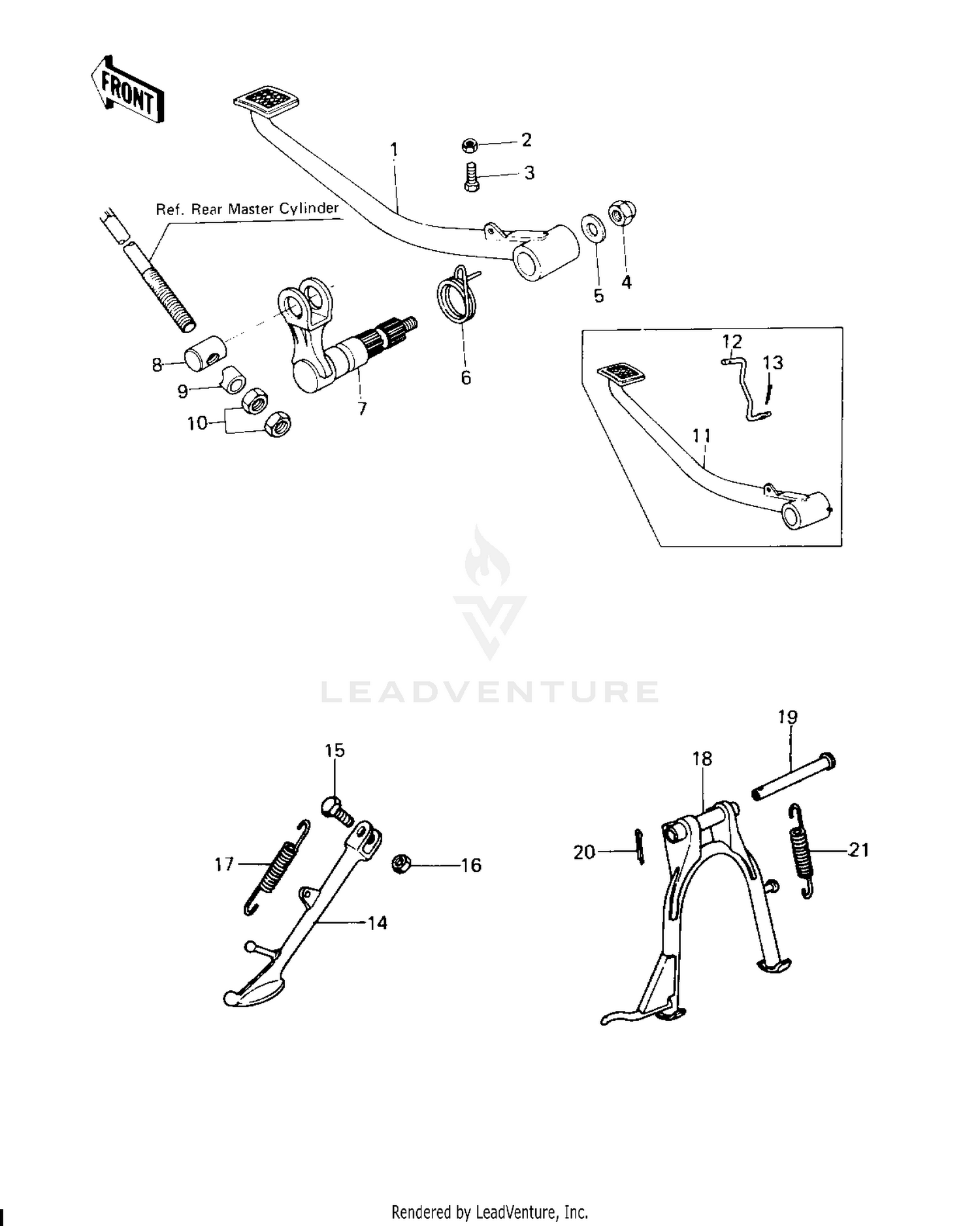 STANDS/BRAKE PEDAL