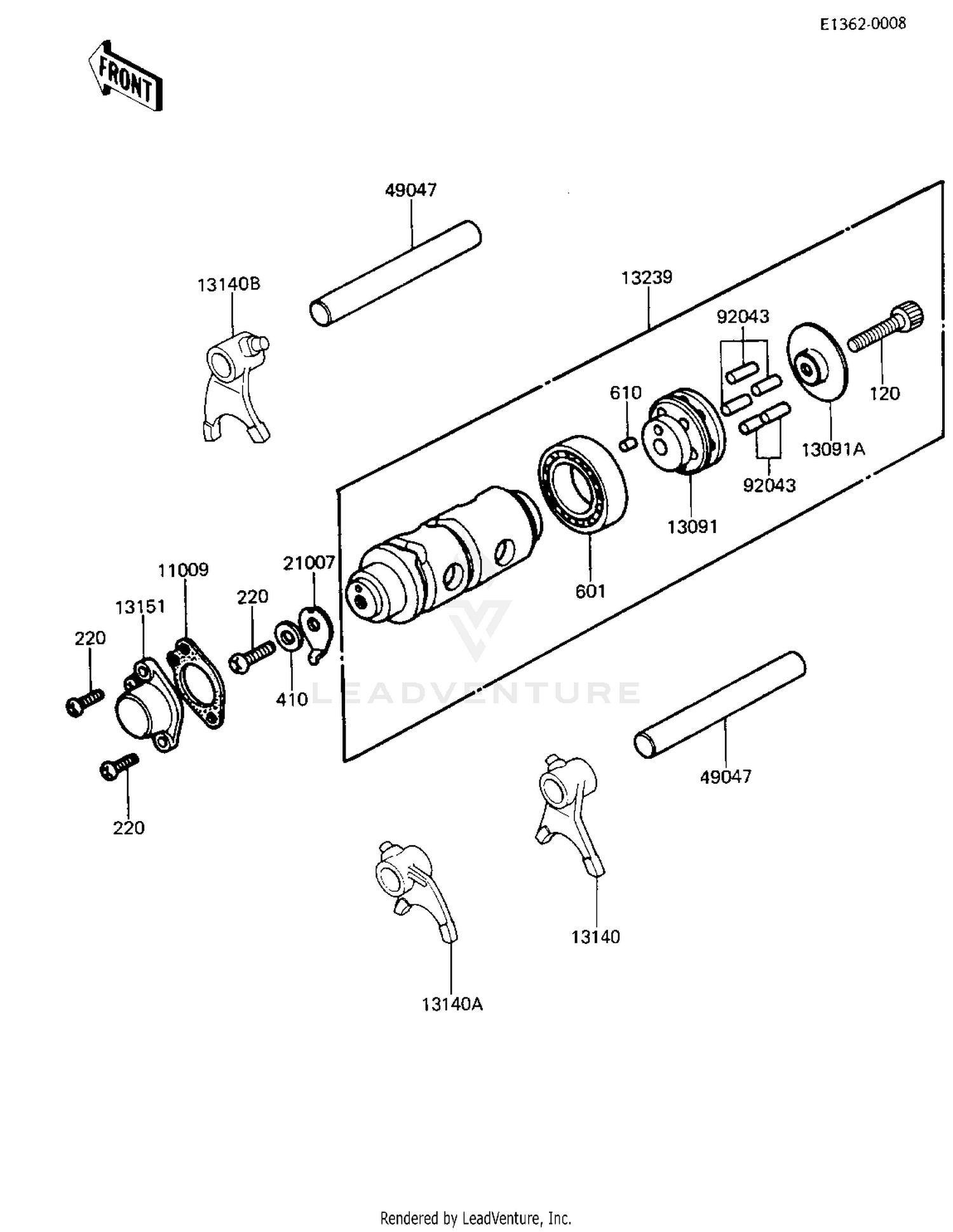 GEAR CHANGE DRUM & FORKS