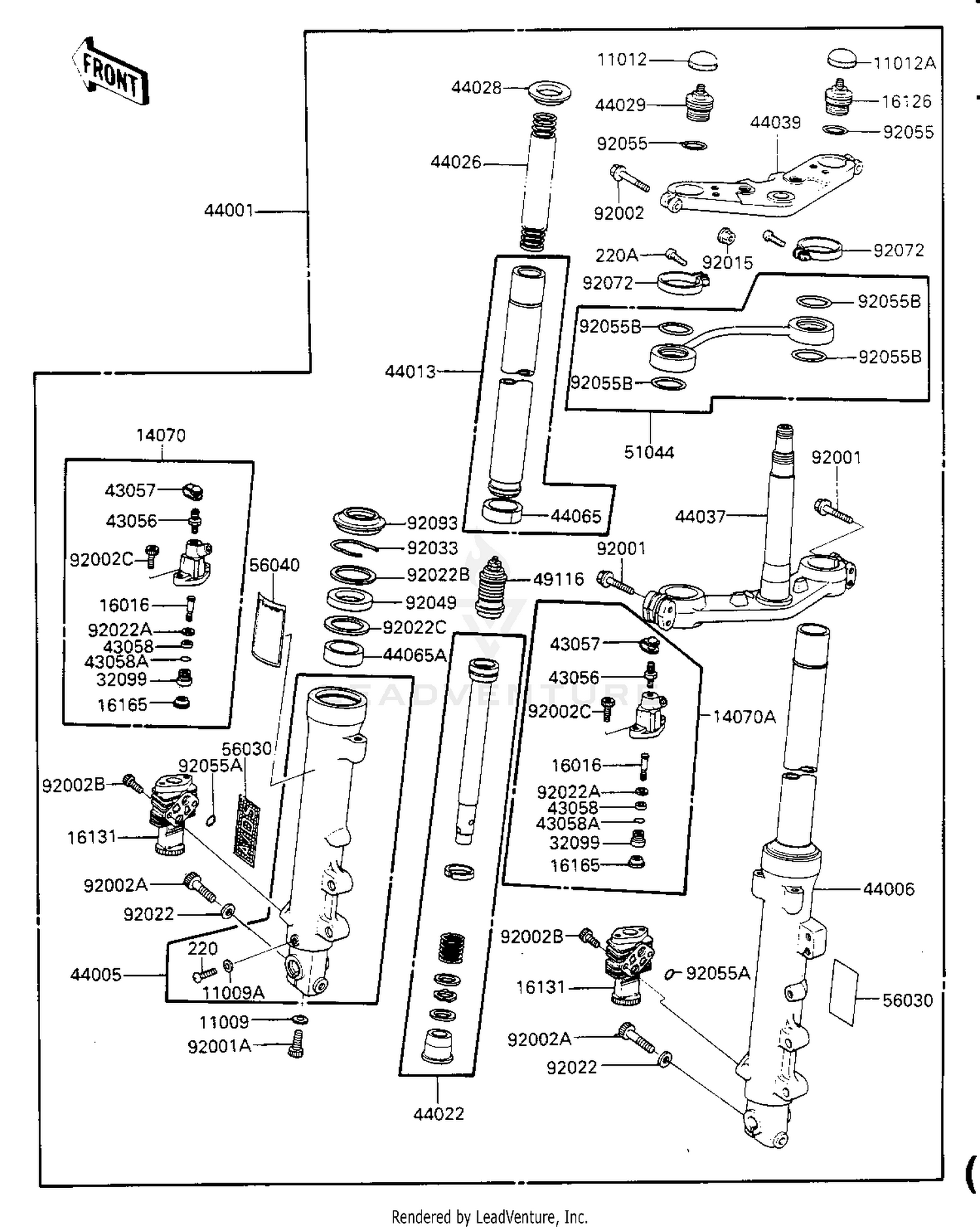 FRONT FORK (-F/NO. GA000320)(-F/NO. GB50