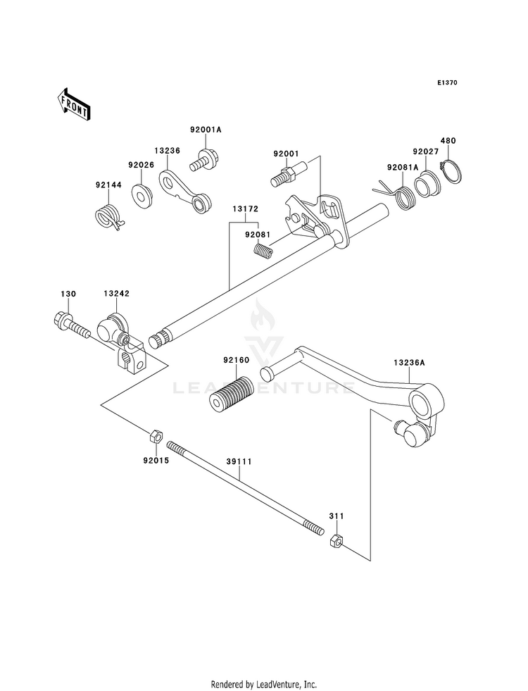 Gear Change Mechanism Schematic