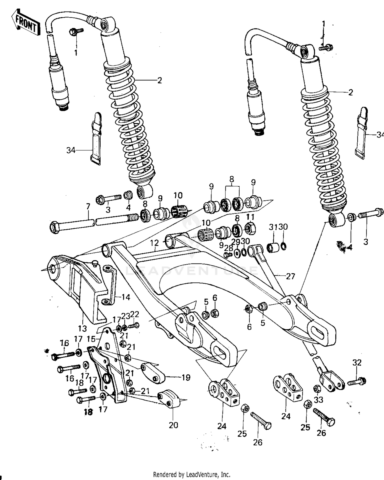 SWING ARM/SHOCK ABSORBERS (78-79)