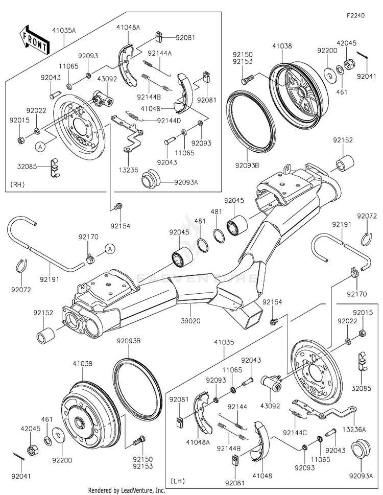 Rear Hubs/Brakes Schematic