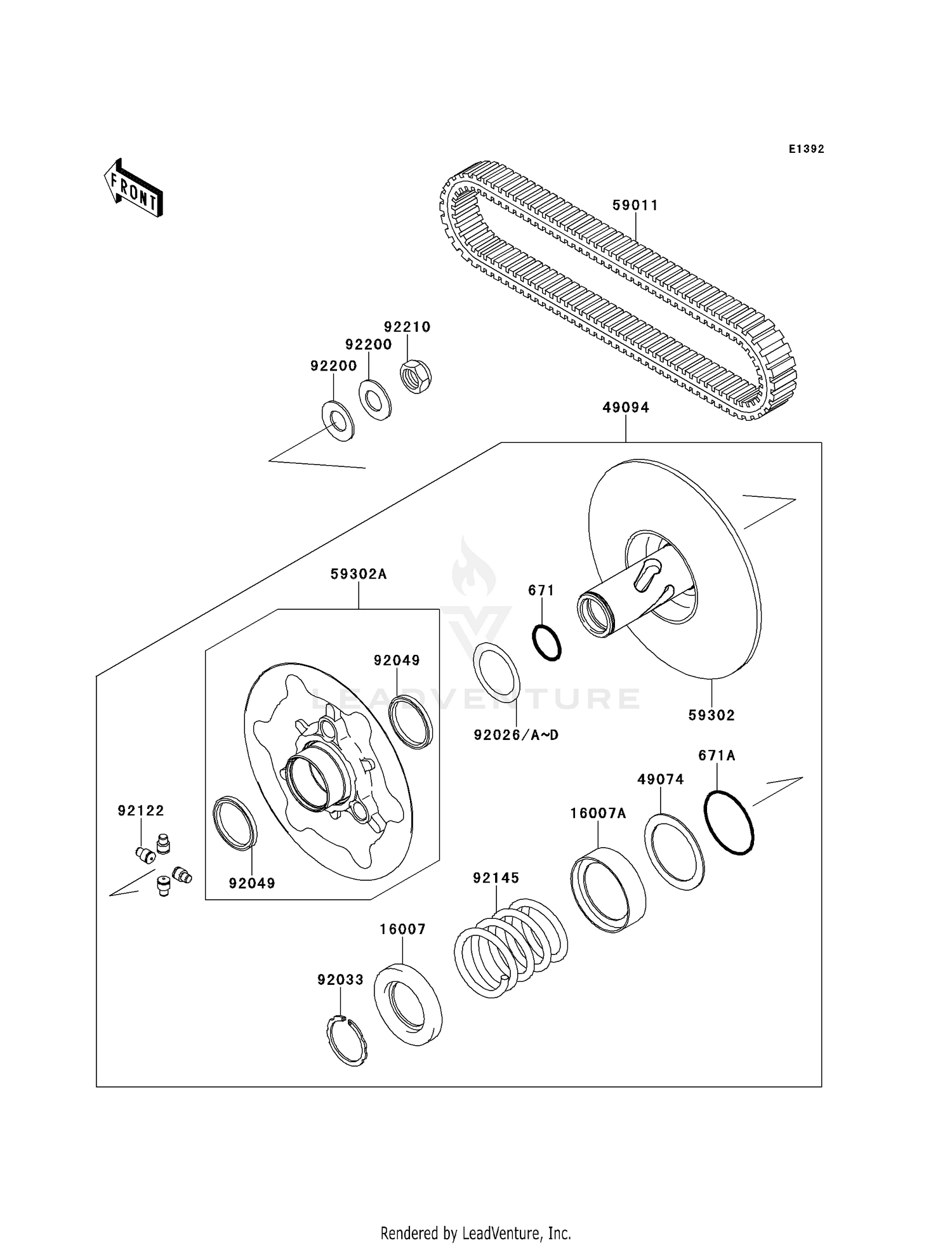 DRIVEN CONVERTER/DRIVE BELT