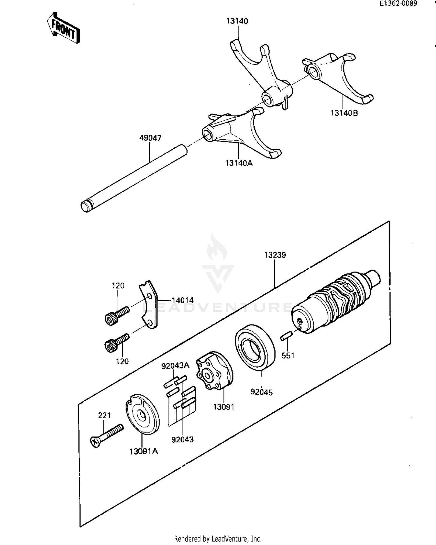 GEAR CHANGE DRUM & FORKS