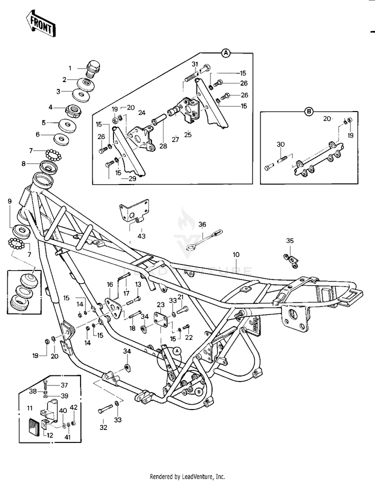 Frame/Frame Fittings ('79-'81 C2/C3/C4) Schematic