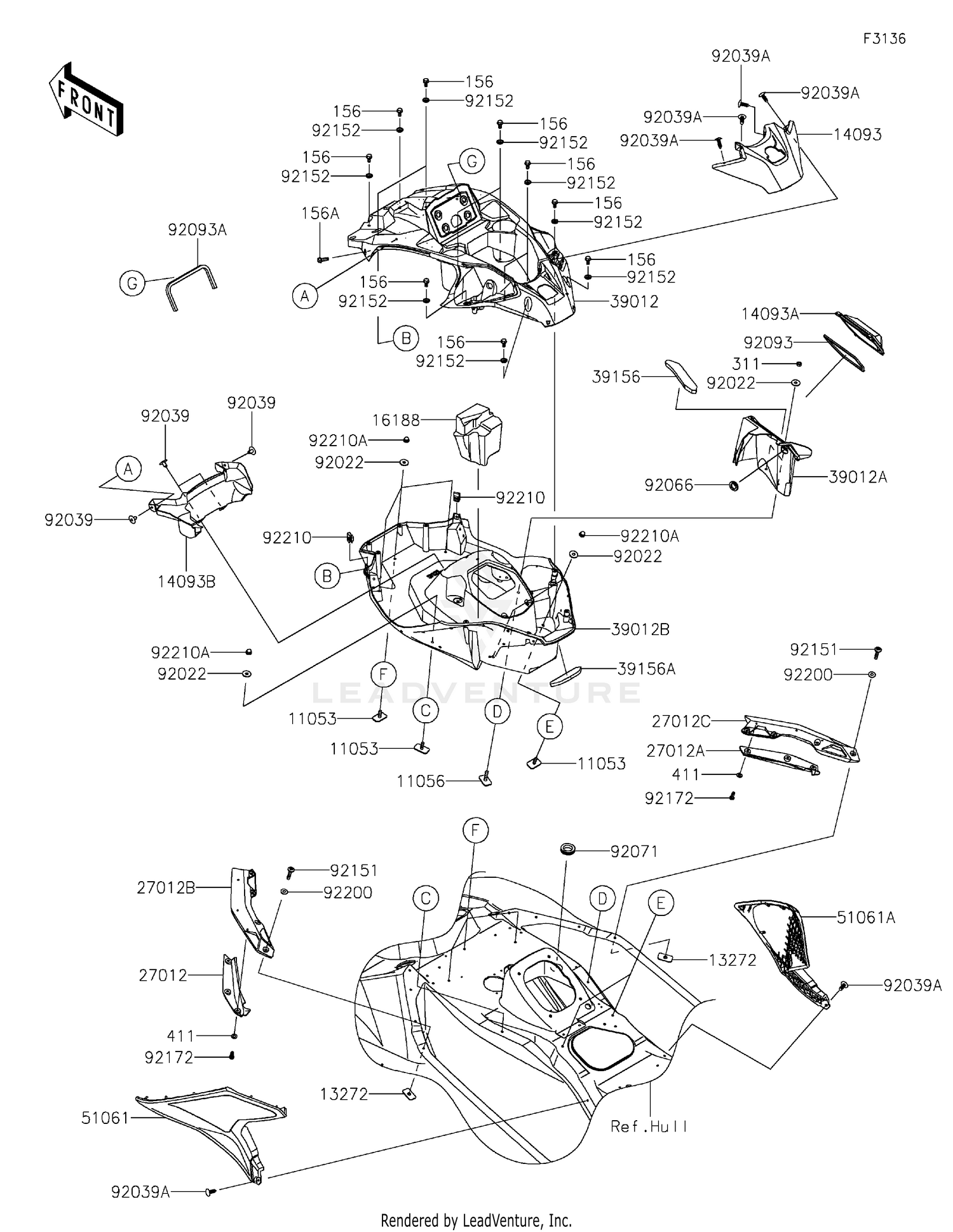 Hull Middle Fittings