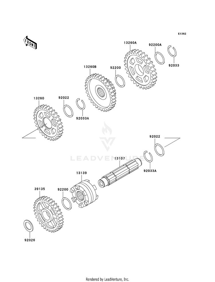 Gear Change Drum/Shift Fork(S) Schematic