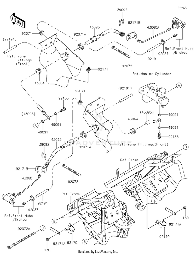 Front Brake Piping Schematic
