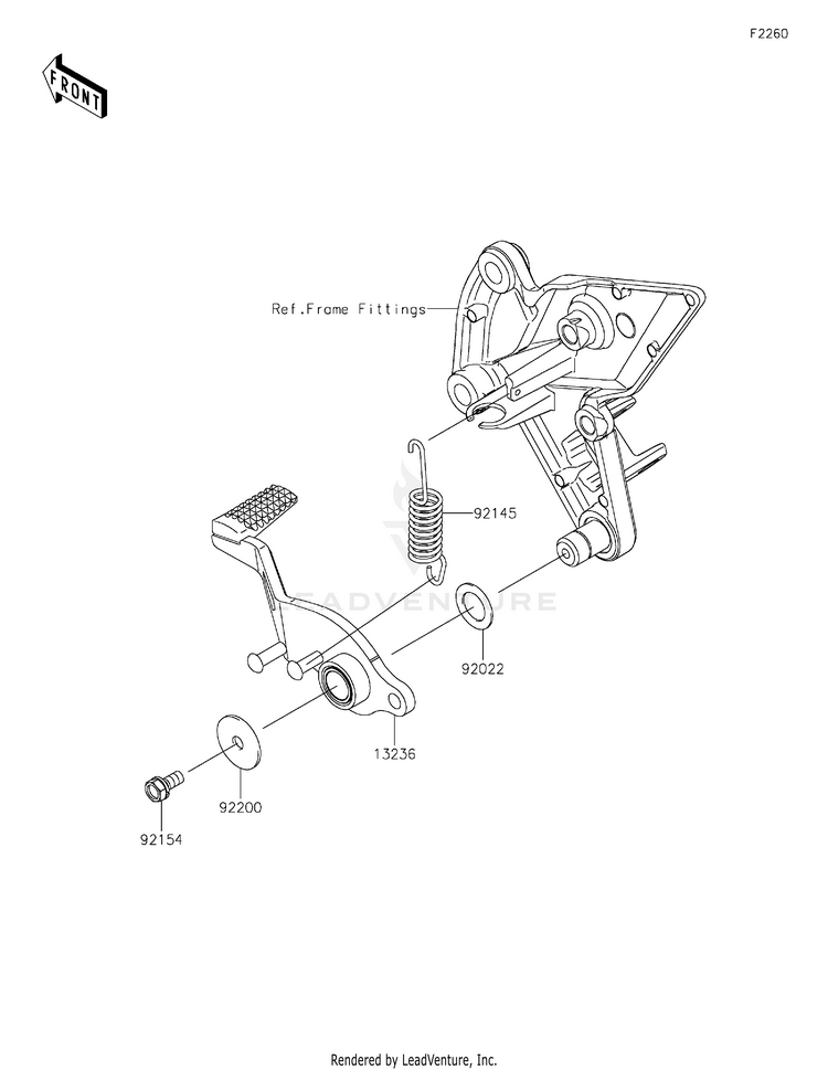 Brake Pedal/Torque Link Schematic
