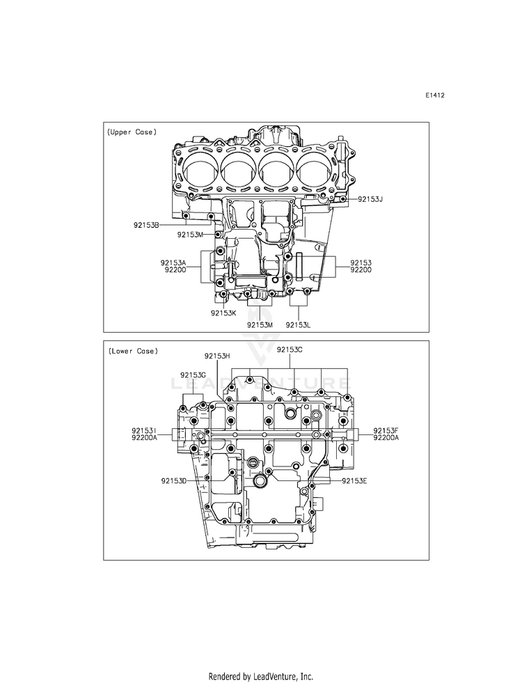 Crankcase Bolt Pattern Schematic