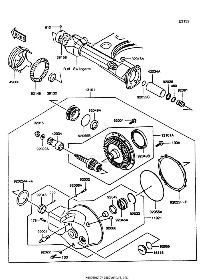Drive Shaft/Final Gear Schematic