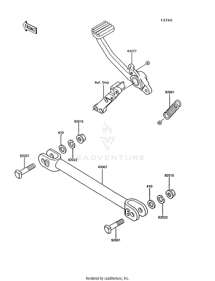 Brake Pedal/Torque Link Schematic