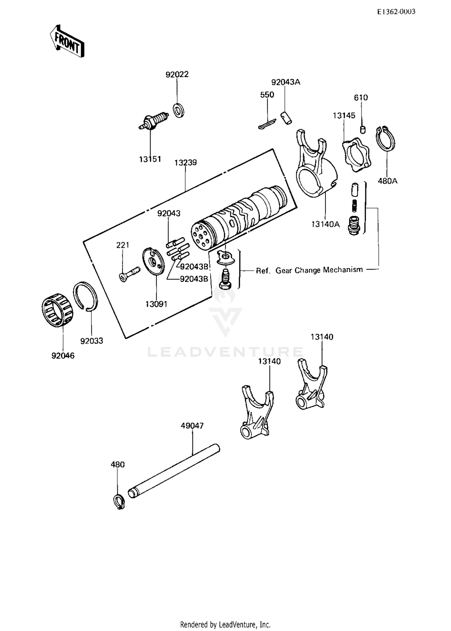 GEAR CHANGE DRUM & FORKS