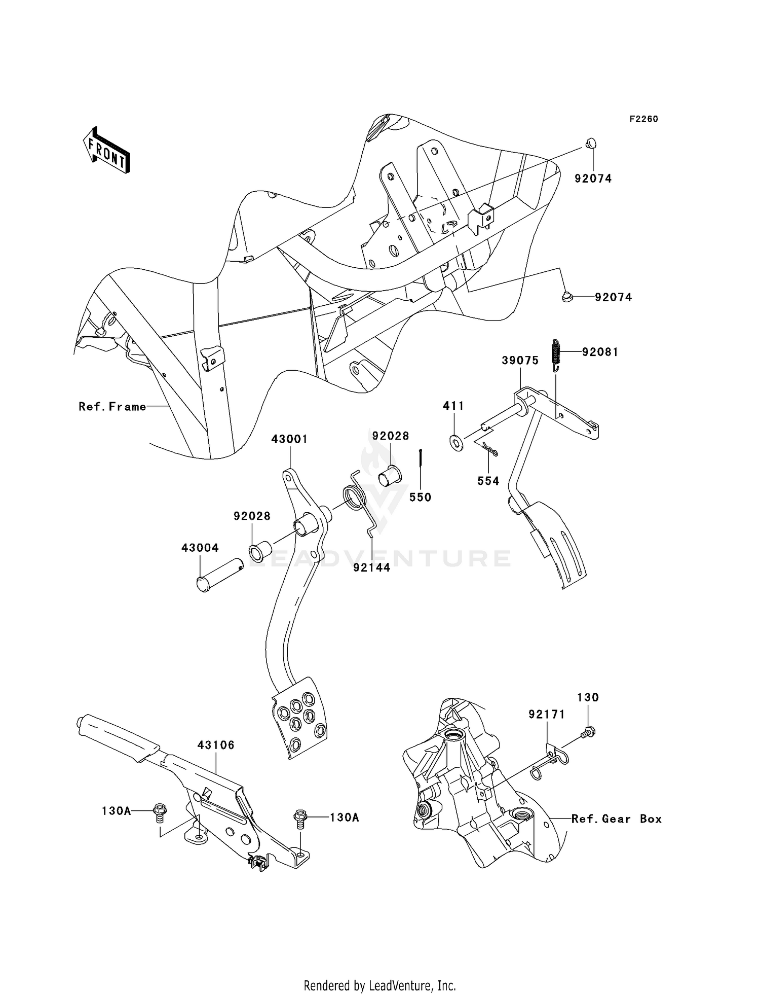 BRAKE PEDAL/THROTTLE LEVER