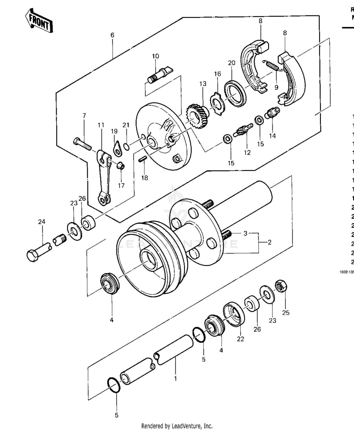 FRONT HUB/BRAKE ('83 C1)
