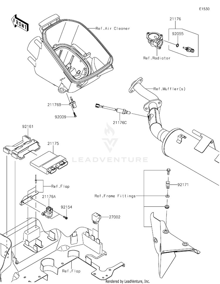 Fuel Injection KVF750HLF Brute Force 750 4x4i EPS Camo (2020) Schematic
