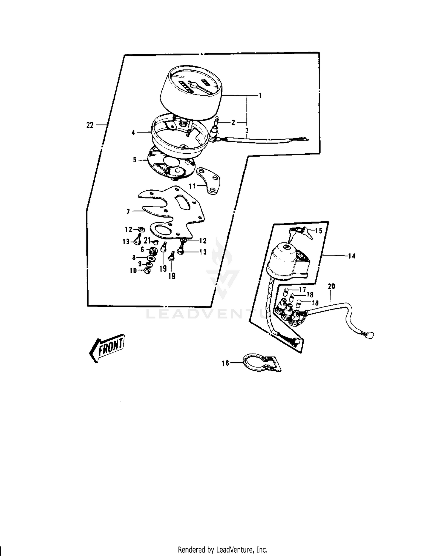 METER/IGNITION SWITCH ('74-'75)