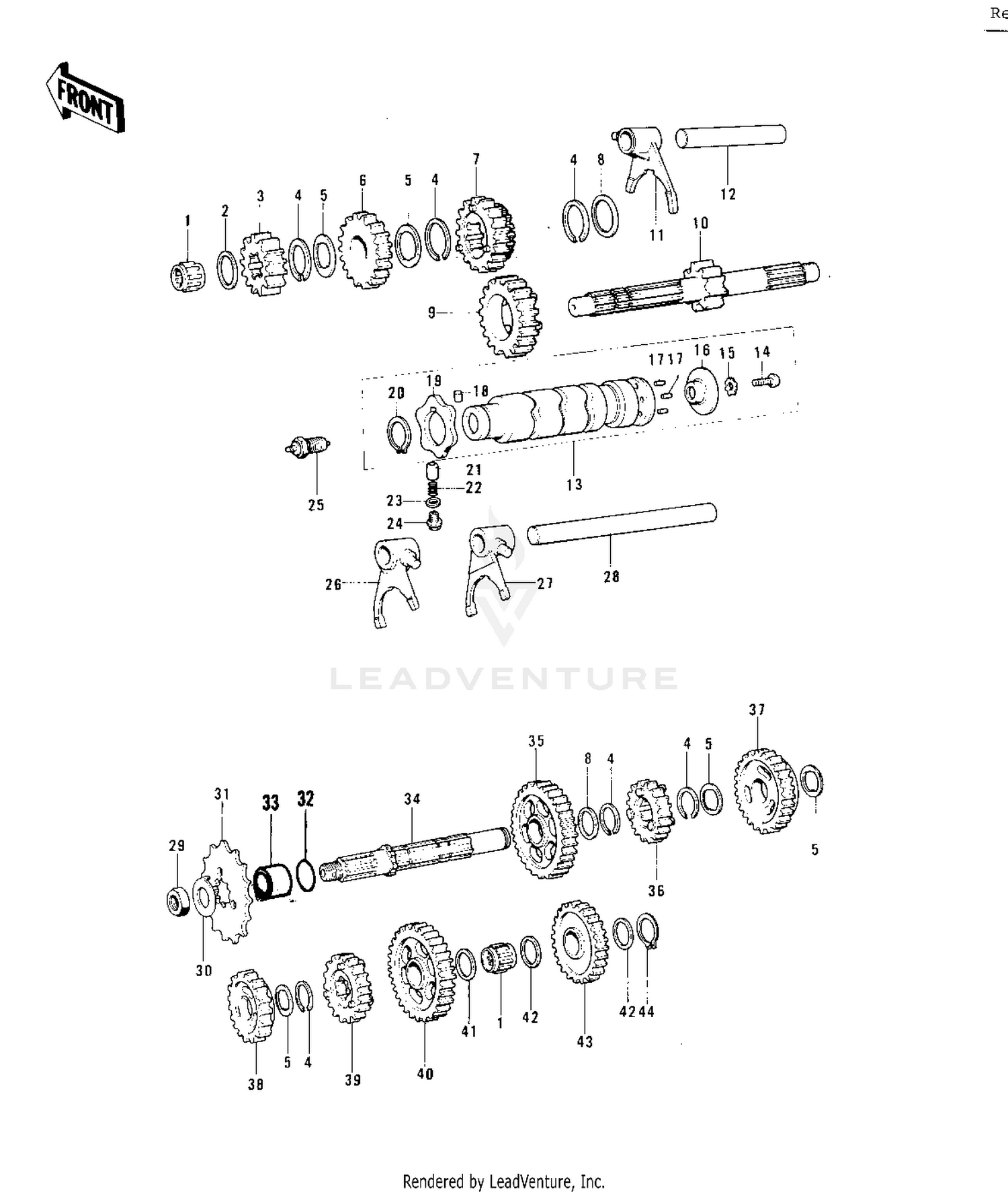 TRANSMISSION/CHANGE DRUM ('76-'79)