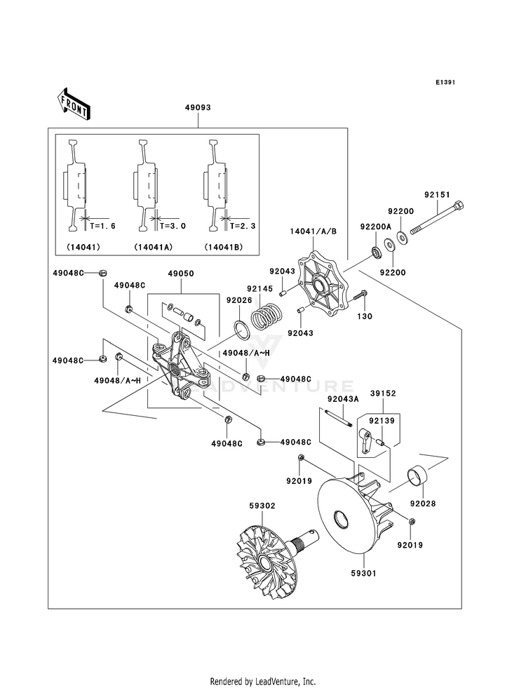 Drive Converter KVF750E8F Brute Force 750 4x4i Hardwoods Green HD (2008) Schematic