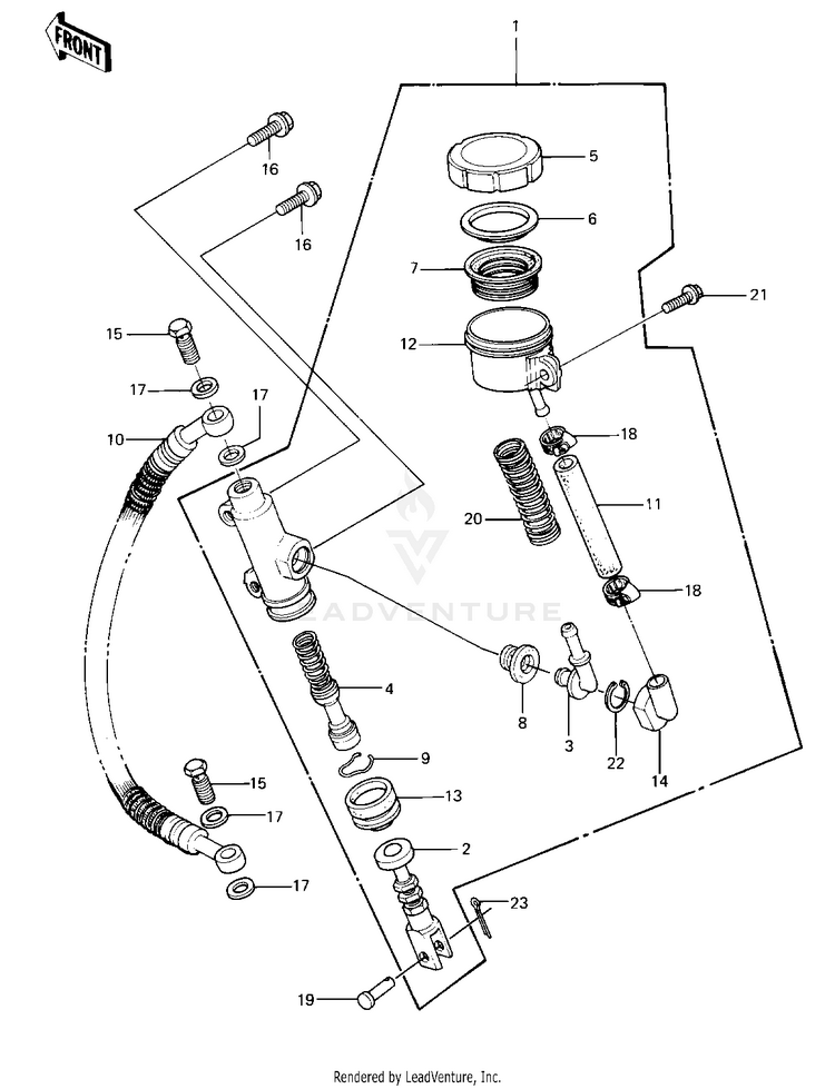 Rear Master Cylinder Schematic