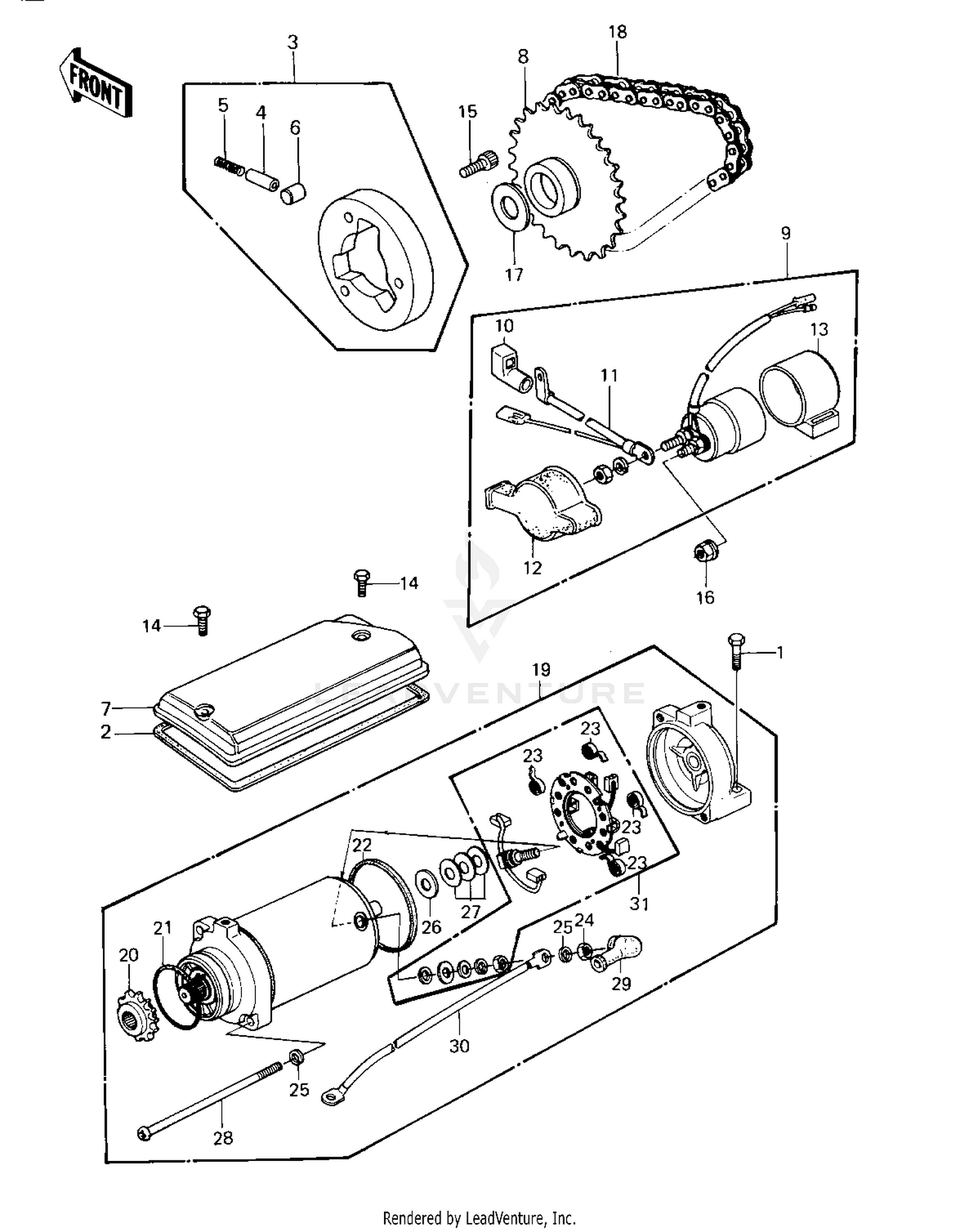 STARTER MOTOR/STARTER CLUTCH ('80 A1)
