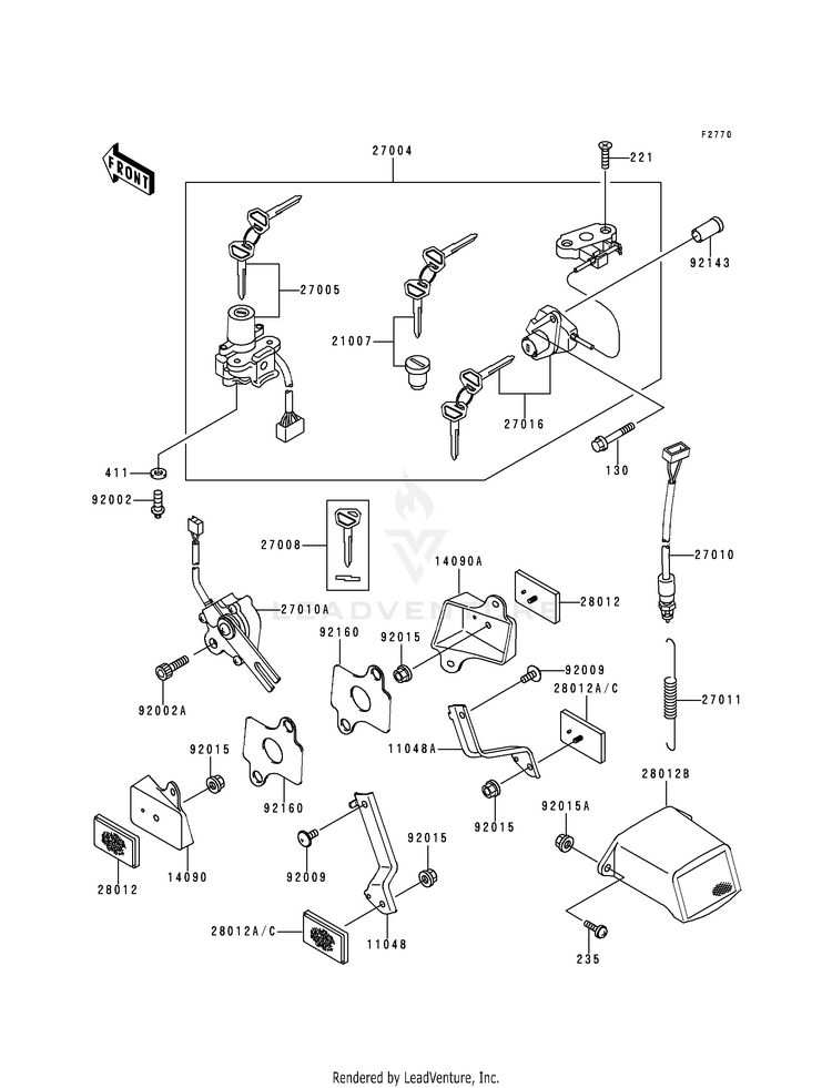Ignition Switch/Locks/Reflectors Schematic