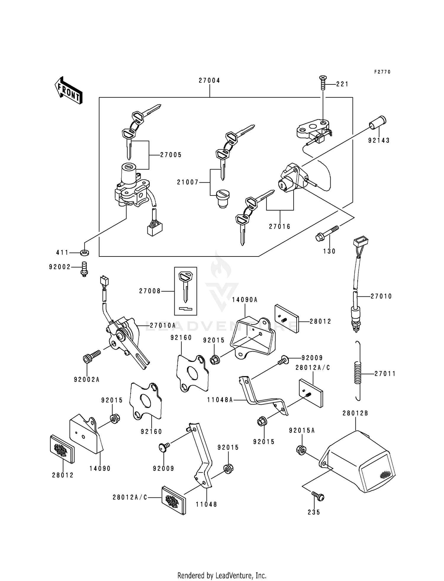 IGNITION SWITCH/LOCKS/REFLECTORS