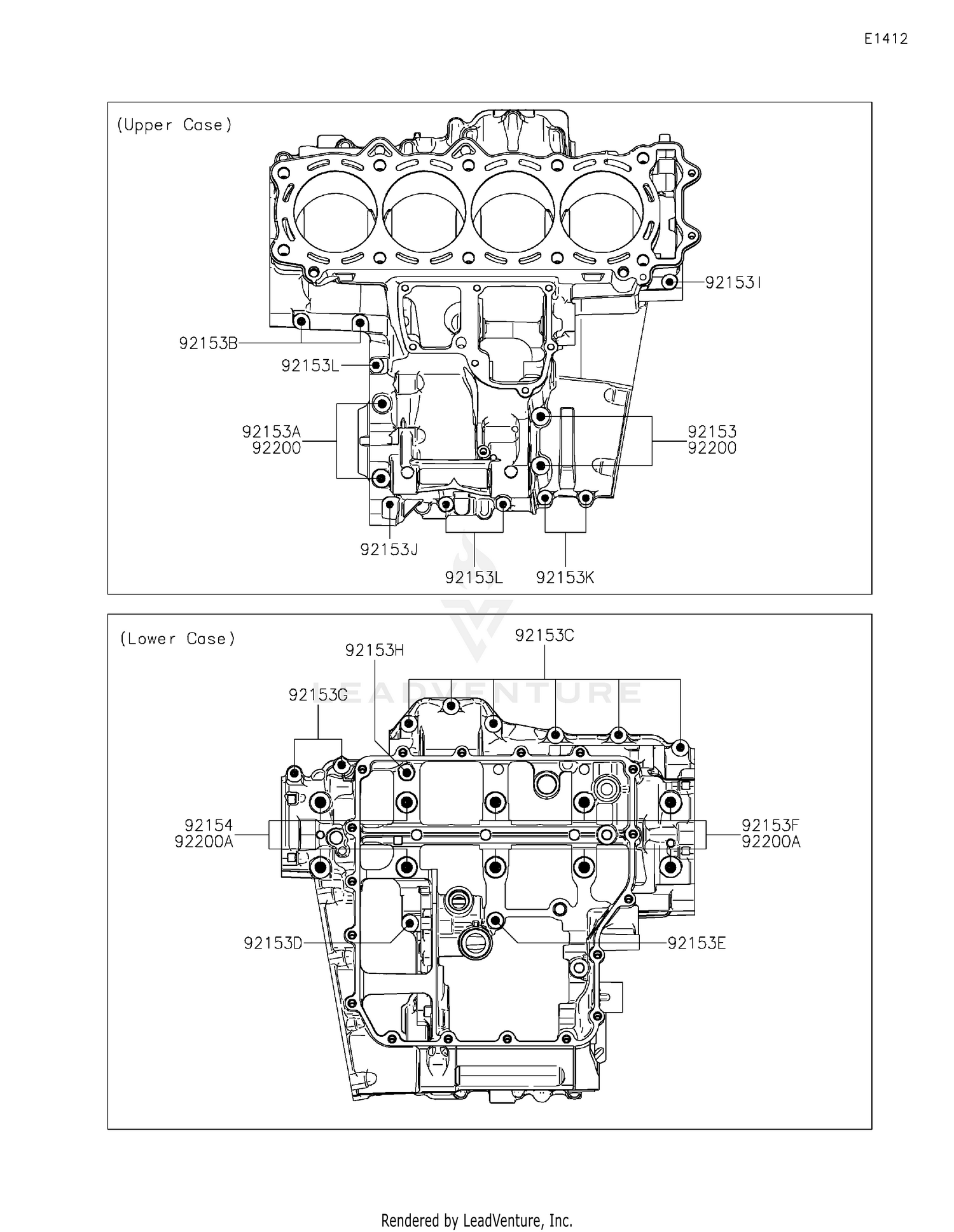 Crankcase Bolt Pattern 2