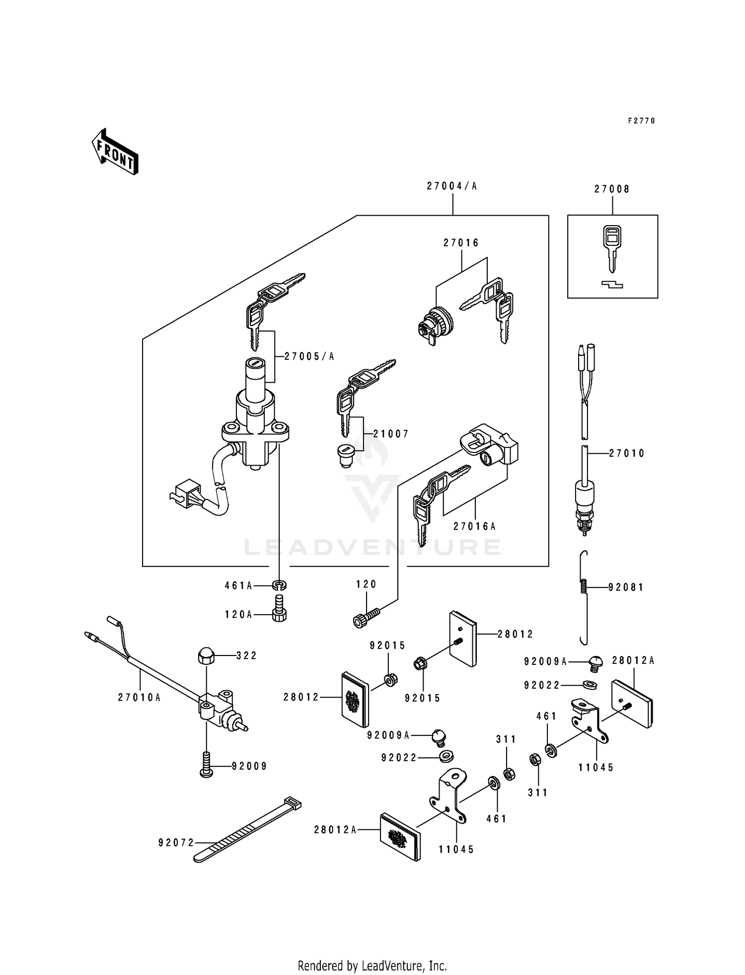 IGNITION SWITCH/LOCKS/REFLECTORS