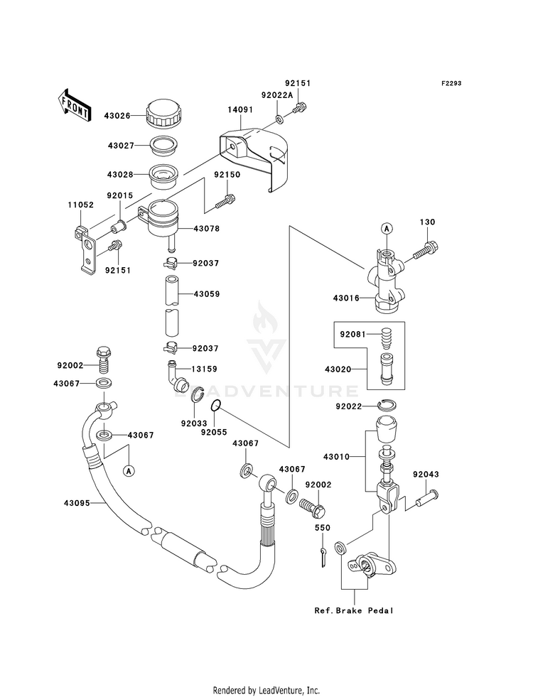 Rear Master Cylinder Schematic