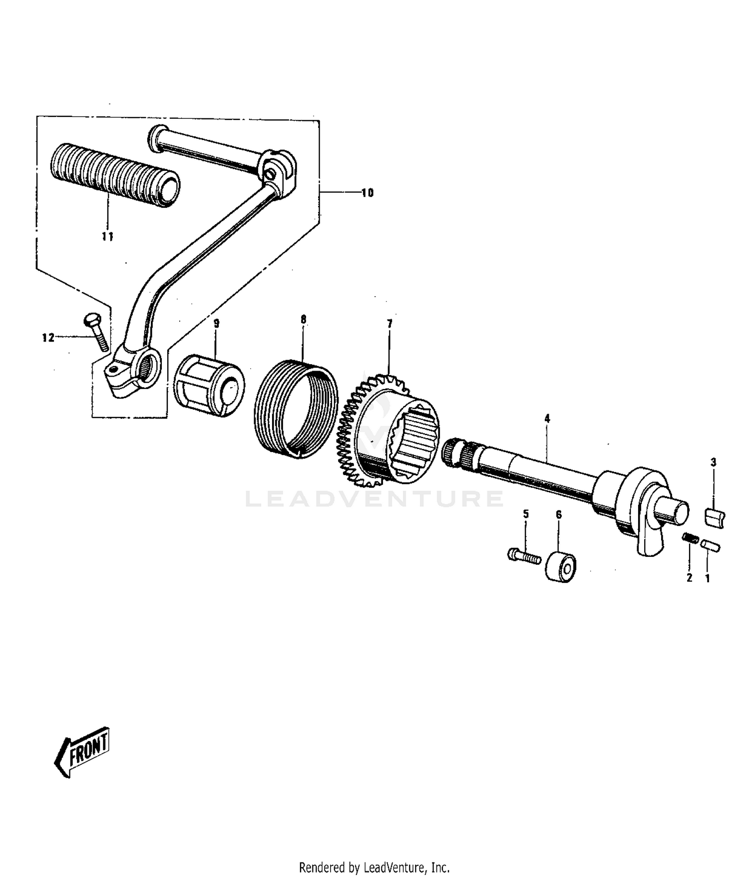 KICKSTARTER MECHANISM ('74-'75)