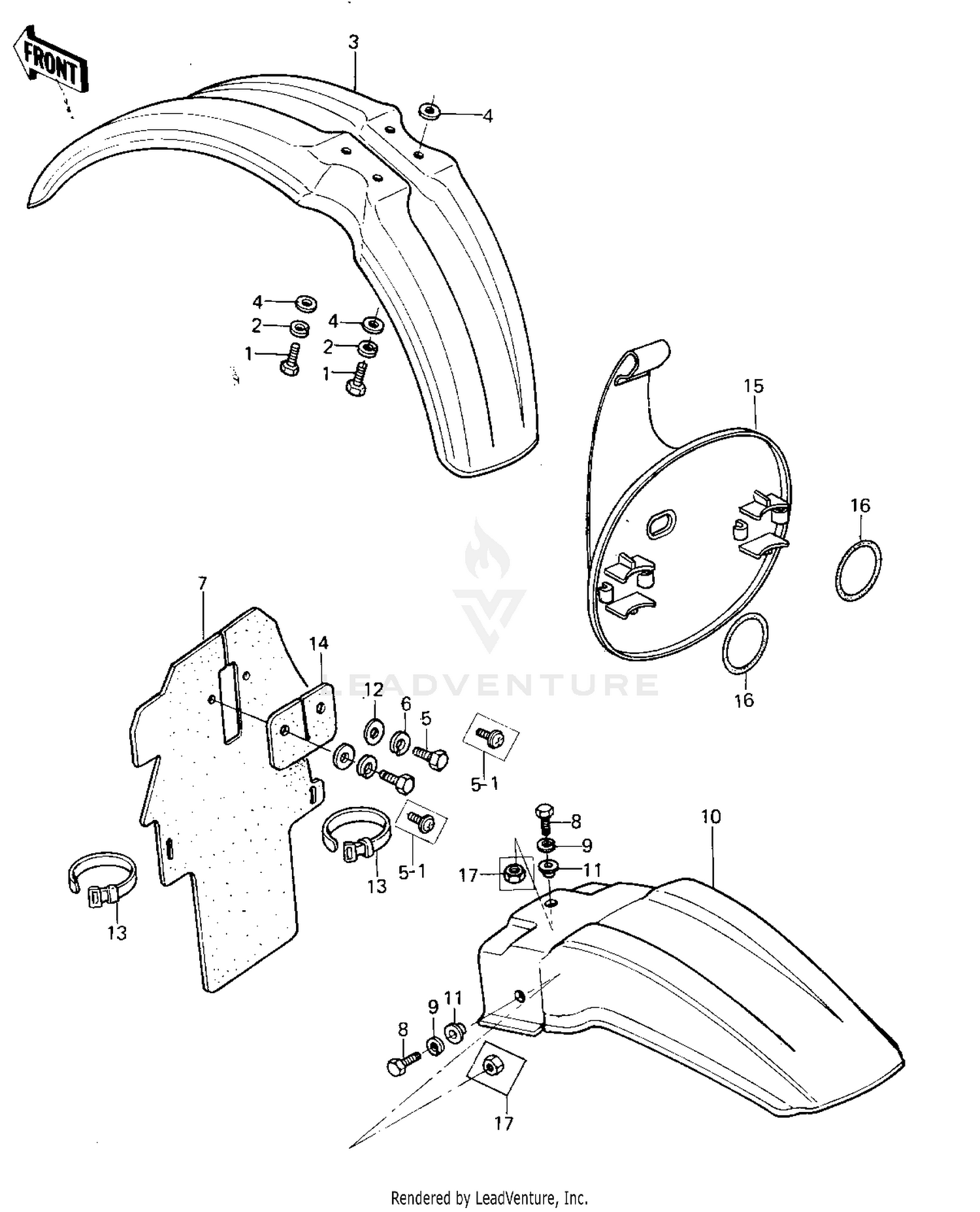 NUMBER PLATE/FENDERS ('80 A6)