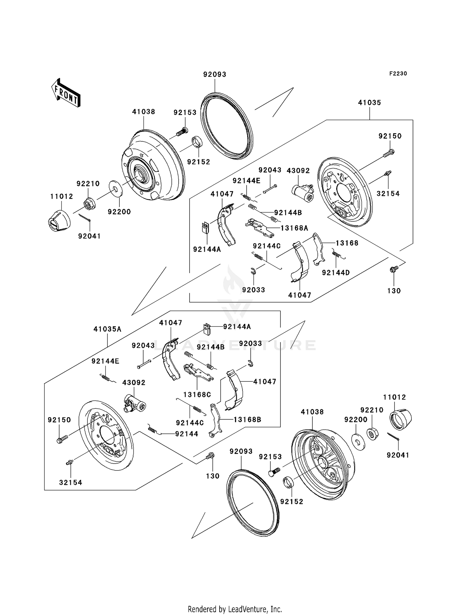 13168-0068 LEVER,FRONT BRAKE,RH