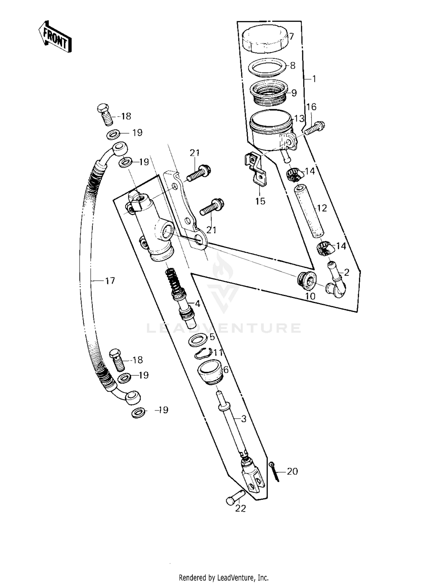 REAR MASTER CYLINDER ('80 D3)