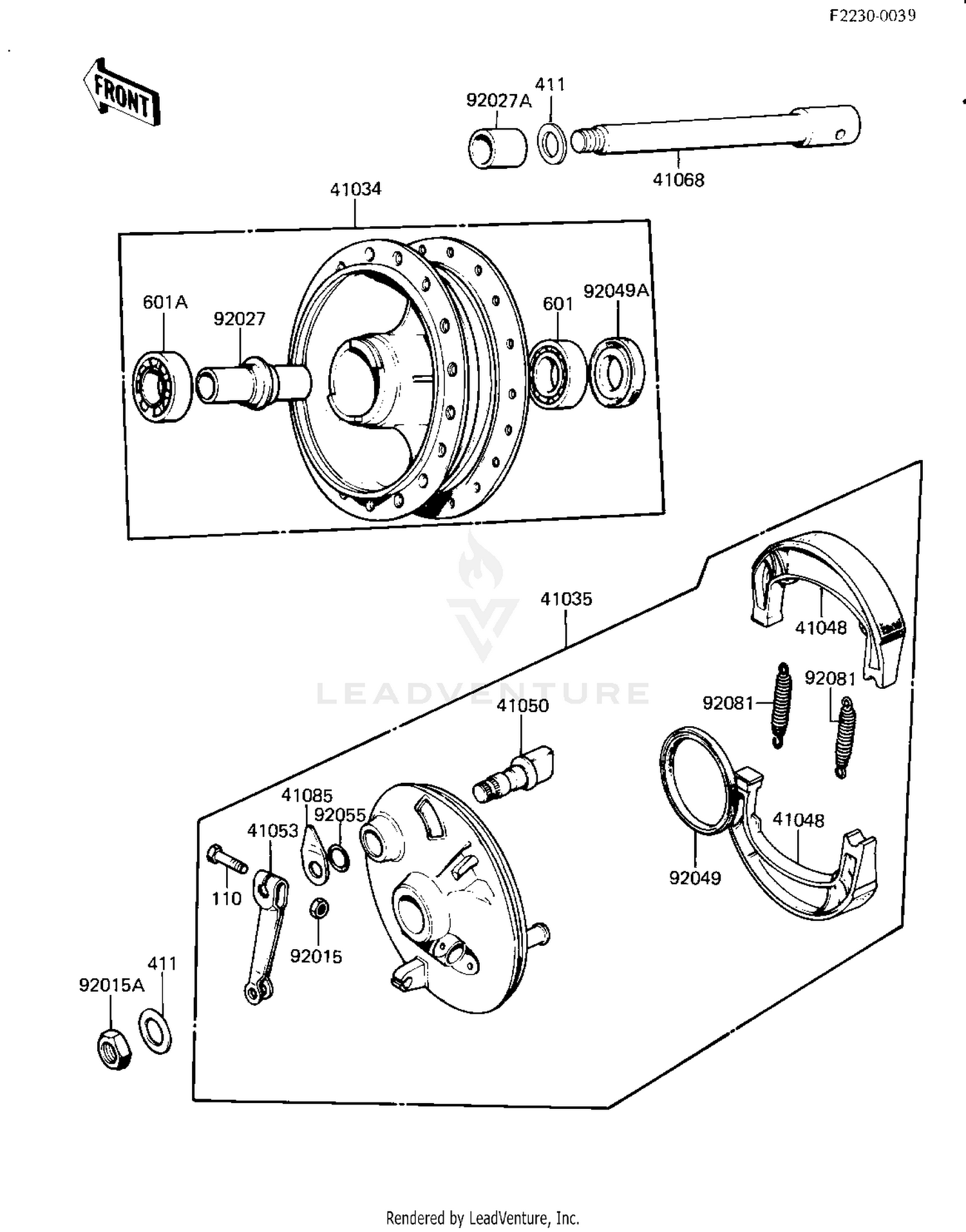 FRONT HUB/BRAKE