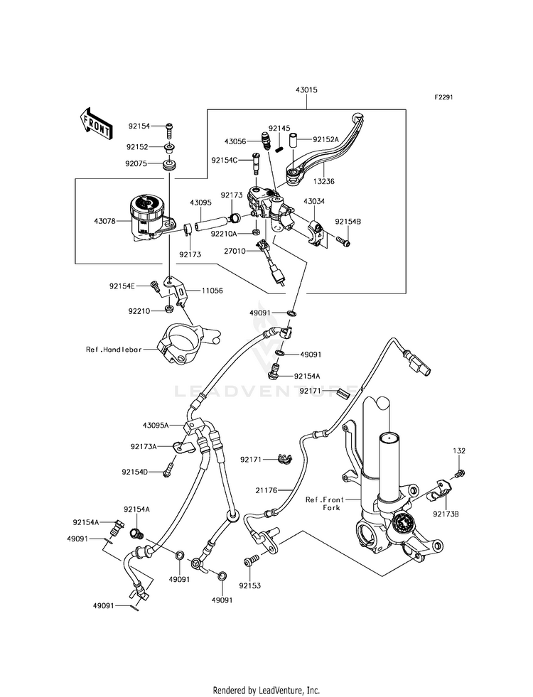 Front Master Cylinder Schematic