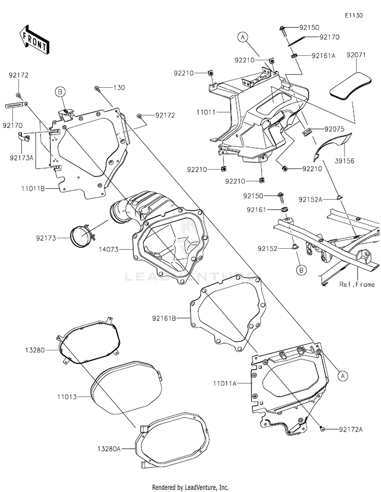 Air Cleaner KX450MRFAN KX450 50th Anniversary Edition (2024) Schematic