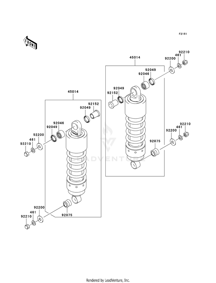 Suspension/Shock Absorber (A1/A2) Schematic