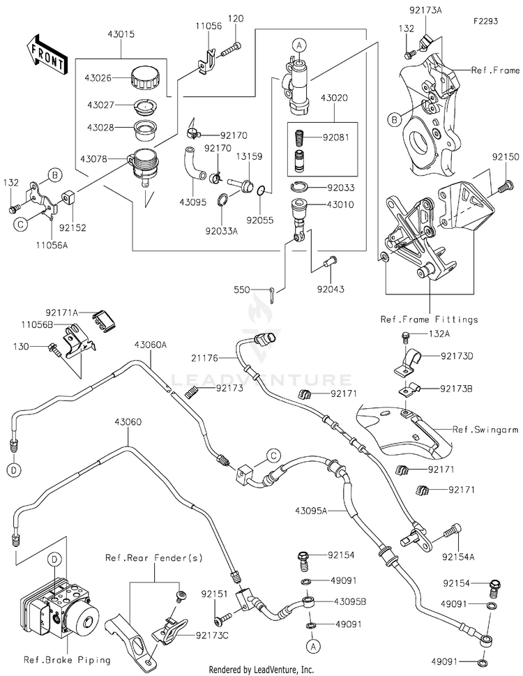 Rear Master Cylinder Schematic