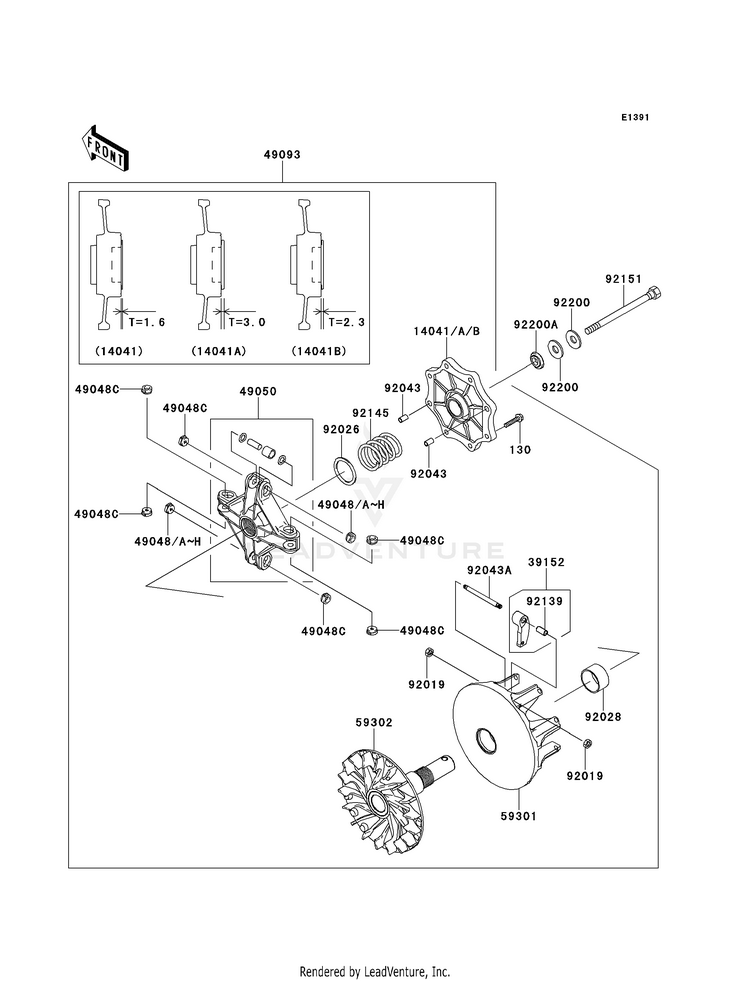 Drive Converter KVF750D8F Brute Force 750 4x4i (2008) Schematic
