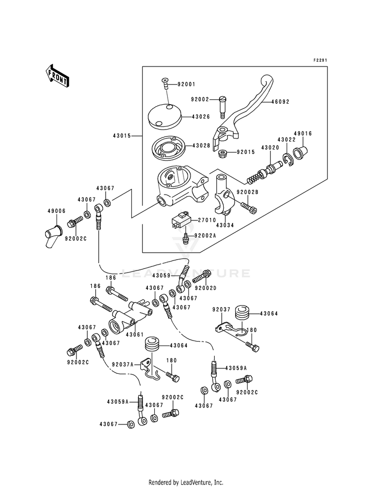 Front Master Cylinder Schematic