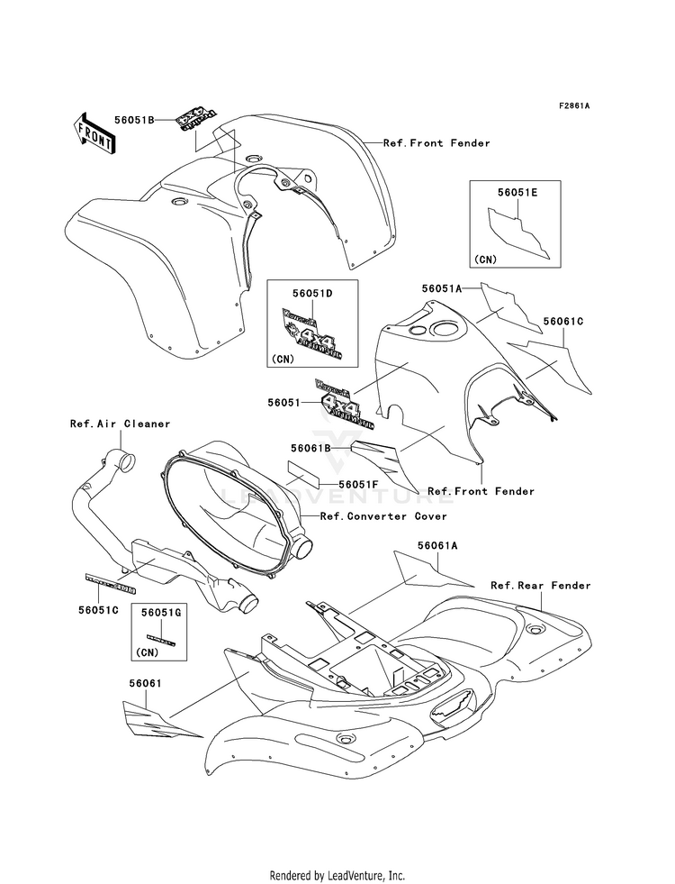 Decals (Red)(Kvf400-A1) Schematic