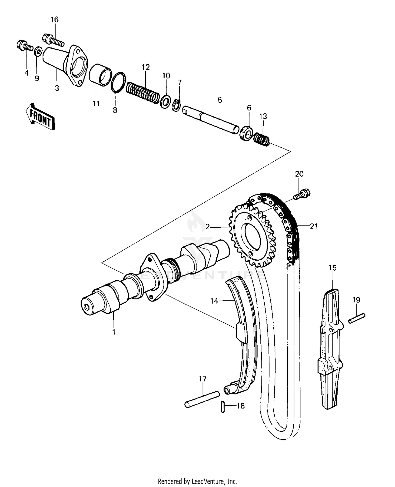 CAMSHAFT/CHAIN/TENSIONER ('80 A1)