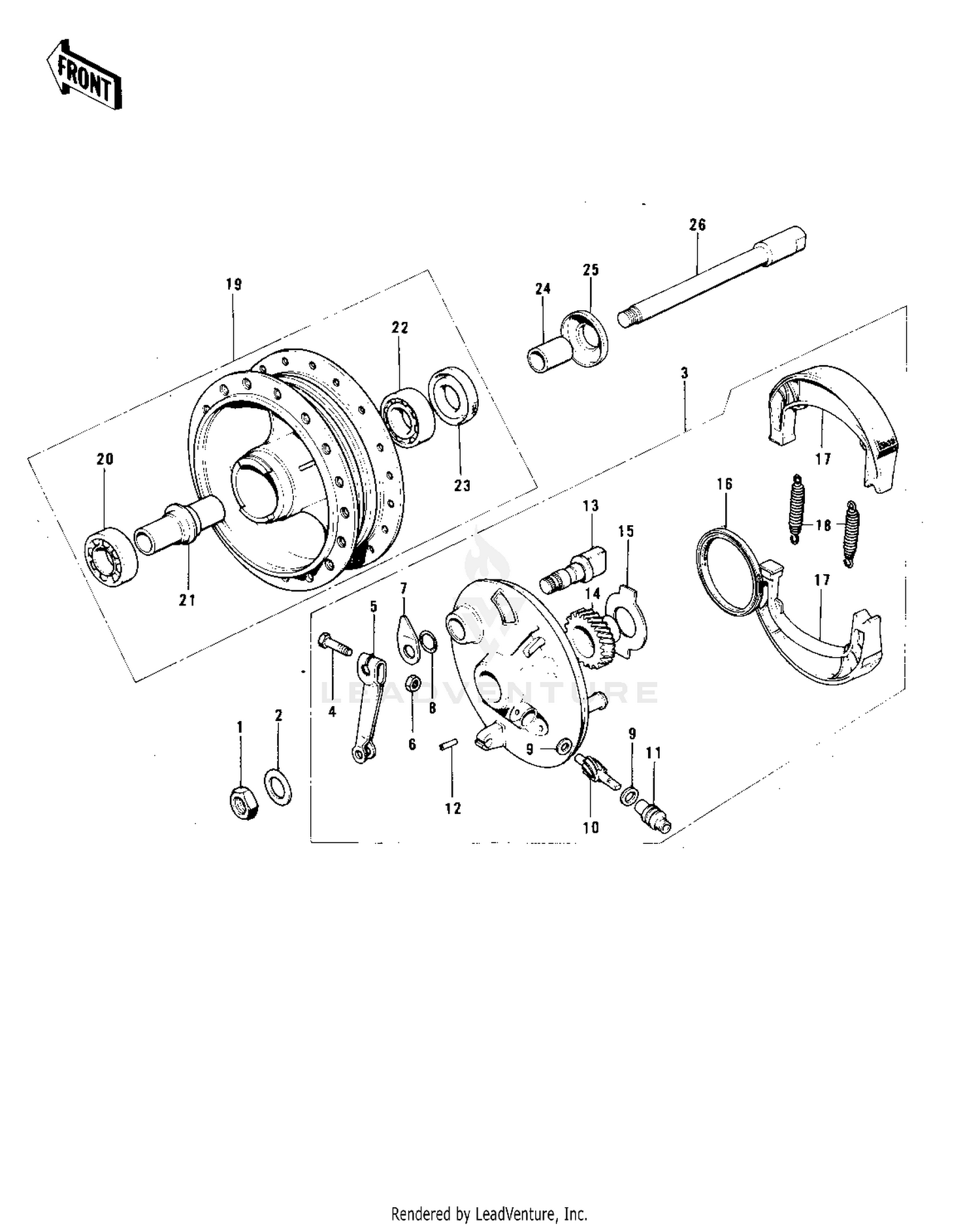 FRONT HUB/BRAKE (MC1-A/B)