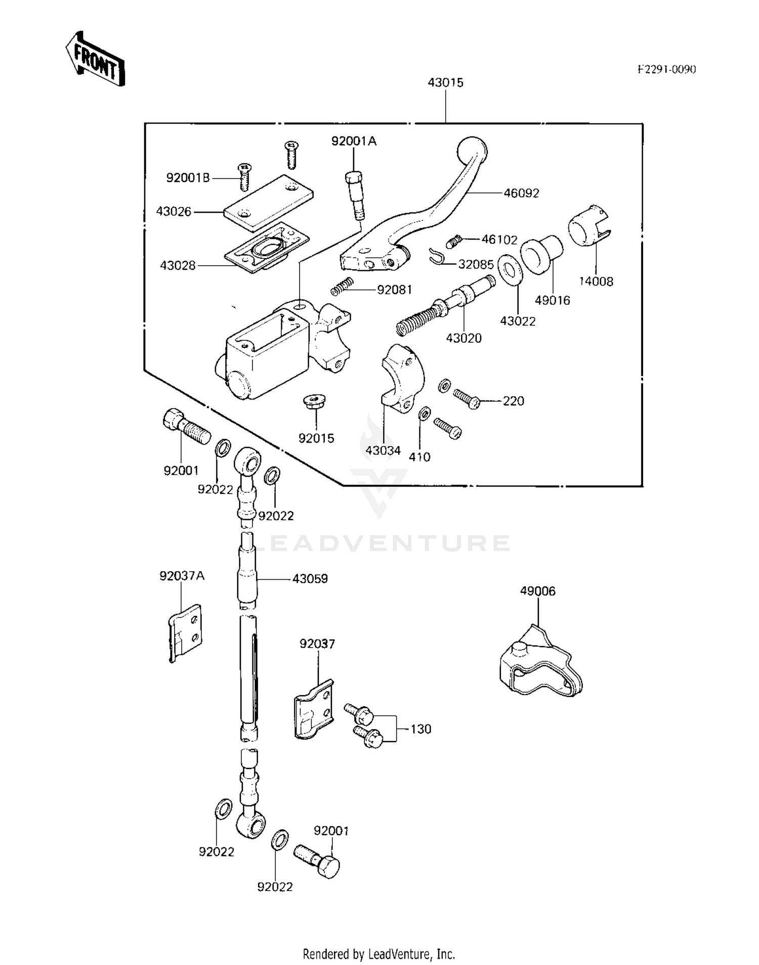 FRONT MASTER CYLINDER ('83 KX250-C1)